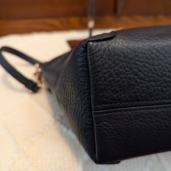 Coach Leather Handbag Casey Satchel C6229 Navy - Picture 9 of 14